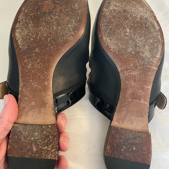 Chloe Black Leather Women's Mules - Picture 7 of 7